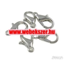   10db. Delfin zár. Ékszer kapocs. 7x12x3.5mm.  Platina szín. Alacsony ár !