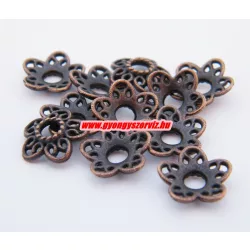 20db gyöngykupak. 12x3mm. Antik réz szín.
