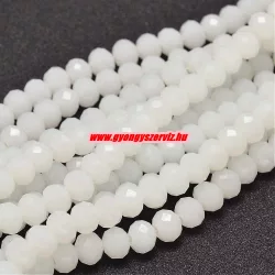   Kiárusítás!  20db. Csiszolt üveggyöngy, fánkgyöngy. 6x8mm. "Jade" Mindig akcióban!