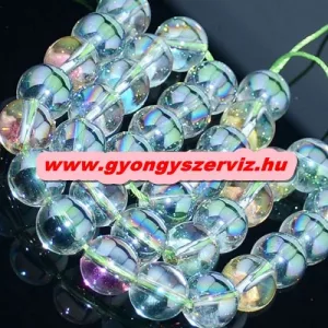 Aura kvarc, aura kristály. Szívárvány. 10mm.