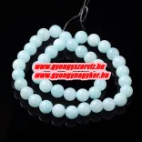 Jade ásványgyöngy. 10mm. Világos amazonit.
