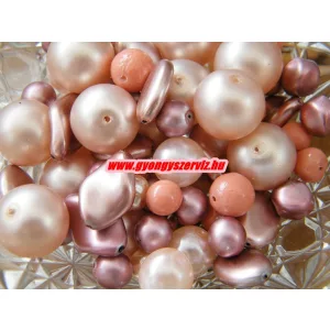Kiárusítás!  Cseh üveg tekla gyöngymix. Pink. 20g/csomag. Mindig akcióban!