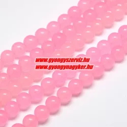 Jade ásványgyöngy. 8mm. "Rózsakvarc".