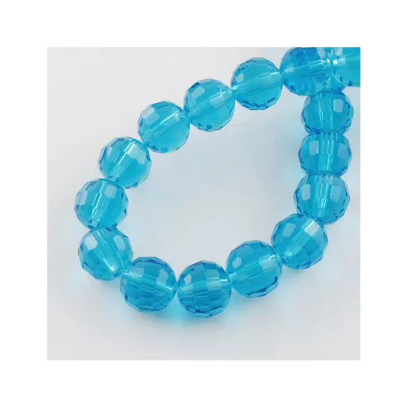 Leárazás!  10db. Csiszolt üveggyöngy, 8mm. Válassz színt!