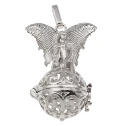 Leárazás! Angyalhívó medál. Angyallal. Ezüst szín.