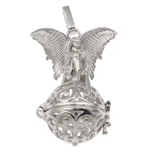 Leárazás! Angyalhívó medál. Angyallal. Ezüst szín.