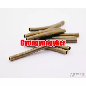 Fém gyöngy. Fém köztes gyöngy. Hajlított cső. 4 szín!  Leárazva!