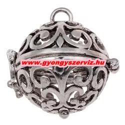 Leárazás! Angyalhívó medál.  Gömb. Fekete.