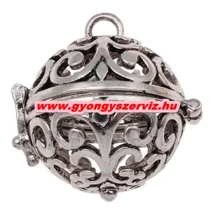 Leárazás! Angyalhívó medál.  Gömb. Fekete.