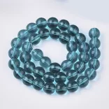 Üveggyöngy. 6mm. Sötét türkizzöld. 20db/csomag.