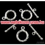 5 szett. Karkötő kapocs. Ékszer zár. Ezüst szín.    Legjobb ár!