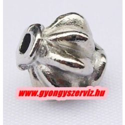 10db. Fém köztes gyöngy. 8mm. Platina szín.