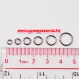 Fém karika. Szerelő karika. Arany szín. 4-10mm. 1745db + ajándék tároló doboz!