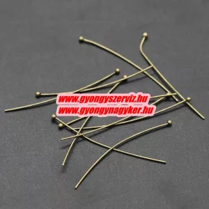 100db. Gömbfejű szerelőpálca. 0.6x35mm. Antik bronz szín.