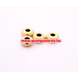   20db. Korong. 5x2mm. Antik arany szín. Fémgyöngy, köztes gyöngy.