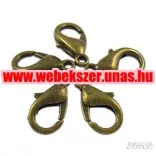 10db. Delfin zár. Ékszer kapocs. 7x12x3.50mm. Antik bronz.    Alacsony ár !