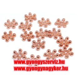 20db. Hópehely köztes gyöngy. 7x1mm. Rózsaarany szín.