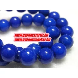 Jade ásványgyöngy. AAA. 8mm. Sötétkék.