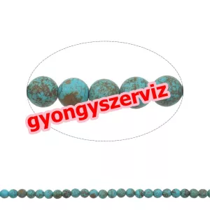 10mm. Türkizgyöngy. Ékszergyöngy.