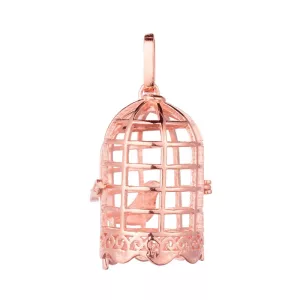 Leárazás! Angyalhívó medál. kalitka. Rózsaarany szín.