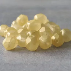 Kiárusítás! 20 db. Cseh csiszolt gyöngy. 8mm. Sárga.