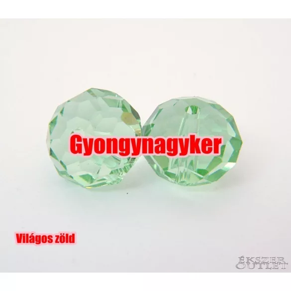 Kiárusítás!  10db. Csiszolt üveggyöngy.1 db. 12 mm. 10 szín!  Mindig akcióban!