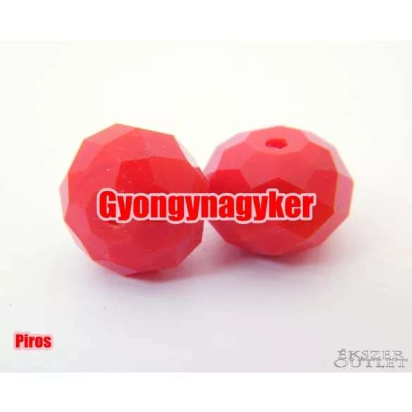 Kiárusítás!  10db. Csiszolt üveggyöngy.1 db. 12 mm. 10 szín!  Mindig akcióban!
