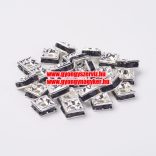 10db. Négyzet rondell, 6mm. Fekete. AAA .