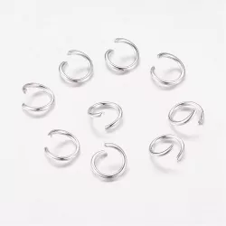 100db. Nyitott szerelőkarika. 0.9x7mm. Ezüst szín.