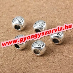   Pandora stílusú fémgyöngy. Charm. Yin-yang. 10x8x8mm. Leárazva!