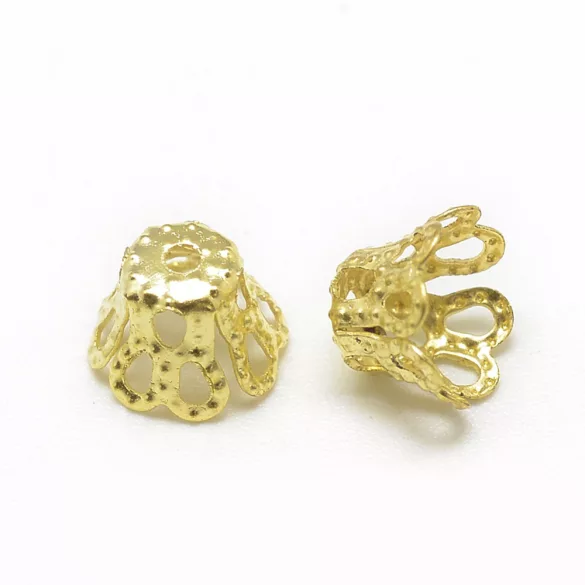 100db. Gyöngykupak. 6.5x4.5mm.  Arany szín. 