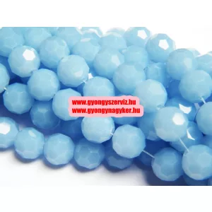 Leárazás! 20db. Csiszolt üveggyöngy. Égkék. 8mm. Mindig akcióban!