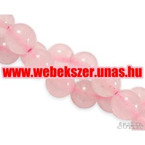 20db. Rózsakvarc gyöngy. 8 mm.     Leárazva!