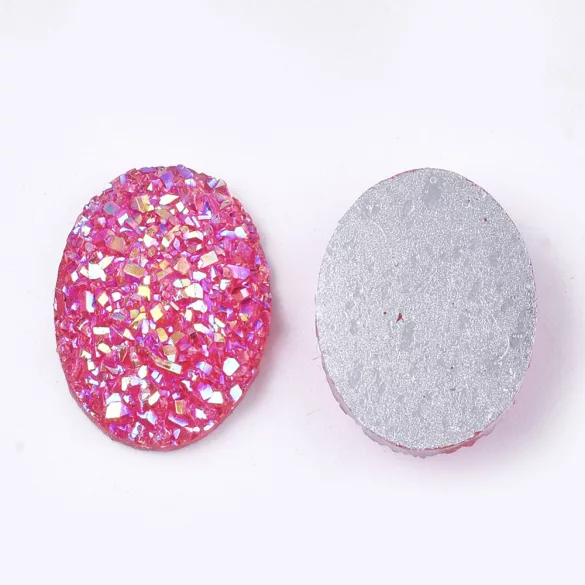 Kiárusítás!  10db. Imitált achát, kaboson lencse. Ovális. 17.5x13x4.5mm. 6 színben!