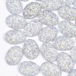 Kiárusítás!  10db. Imitált achát, kaboson lencse. Ovális. 17.5x13x4.5mm. 6 színben!