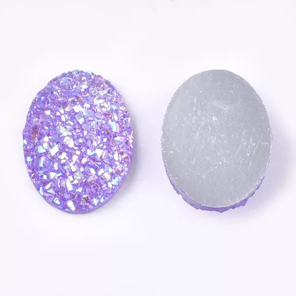 Kiárusítás!  10db. Imitált achát, kaboson lencse. Ovális. 17.5x13x4.5mm. 6 színben!