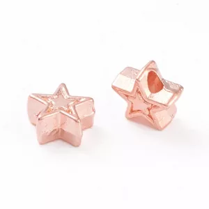 20db. Csillag köztes. 6x6x3mm. Rózsaarany szín.