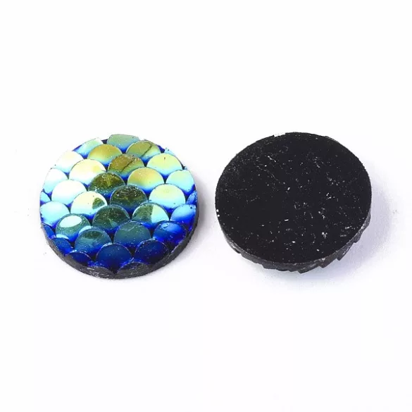 10db. Sellő pikkelyes kaboson lencse. 12mm. Több szín!