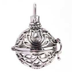   Leárazás! Angyalhívó medál. Lótusz virág. Antik ezüst szín.