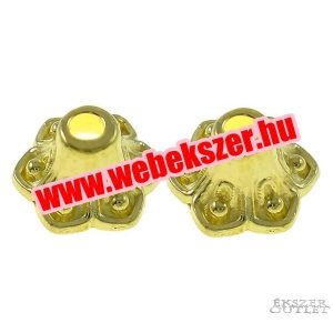 20db gyöngykupak. fémgyöngy. Arany szín. 8x5mm.  Leárazva!