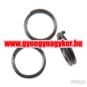 100db. Dupla szerelő karika. Ólomfekete. 2 méretben!