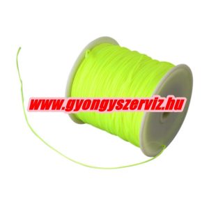 Shamballa fonal. 0.8mm. Neon sárga.  10m/tekercs.