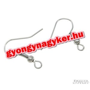50db.  Fülbevaló alap, akasztos,  horog , platina színű. 18x18x3mm .   Alacsony ár !