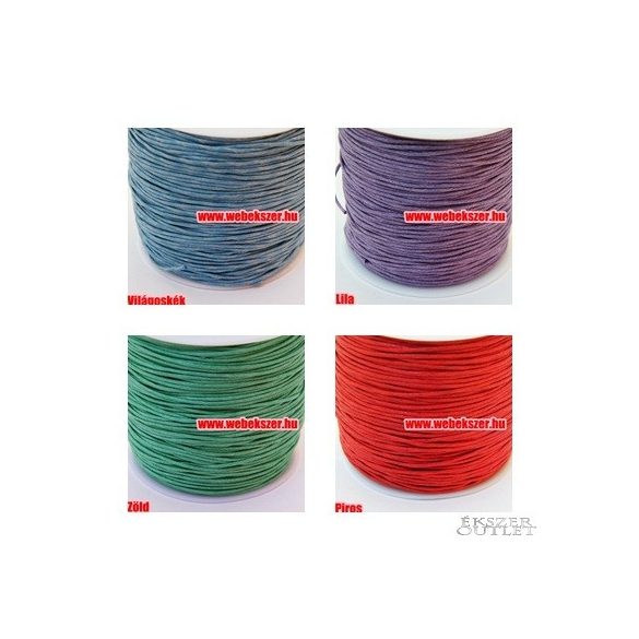 Viaszolt szál. 1mm. 29 szín! Válassz színt! 10m/tekercs.