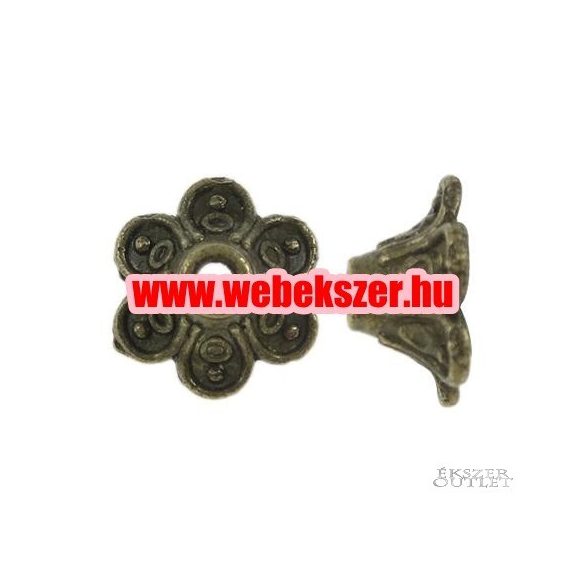 20db gyöngykupak. Fémgyöngy. 9x6mm. Antik bronz szín. Leárazva!