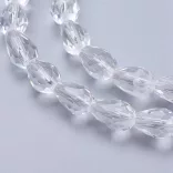 Leárazás! 10db. Csiszolt üveg könnycsepp gyöngy. 11x8mm. Válassz színt!