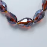 Leárazás! 10db. Csiszolt üveg könnycsepp gyöngy. 11x8mm. Válassz színt!