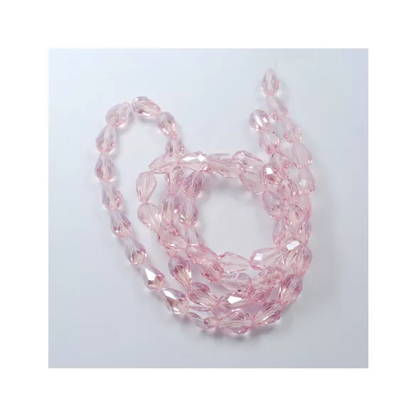 Leárazás! 10db. Csiszolt üveg könnycsepp gyöngy. 11x8mm. Válassz színt!