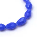 Leárazás! 10db. Csiszolt üveg könnycsepp gyöngy. 11x8mm. Válassz színt!