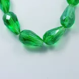 Leárazás! 10db. Csiszolt üveg könnycsepp gyöngy. 11x8mm. Válassz színt!